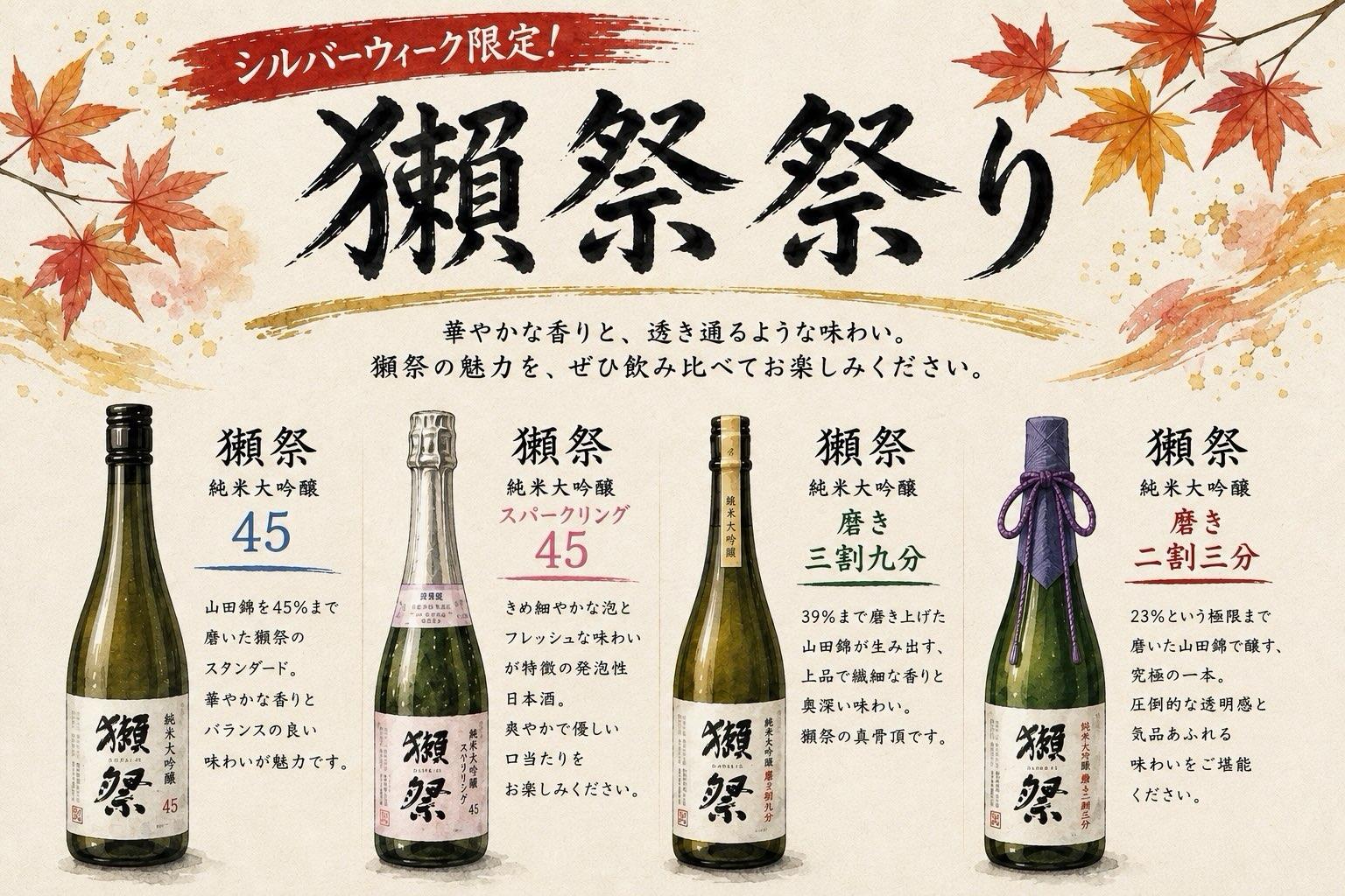 獺祭祭り/和食/銀座/有楽町/日本酒/ディナー/個室/宴会/デート/貸切/接待